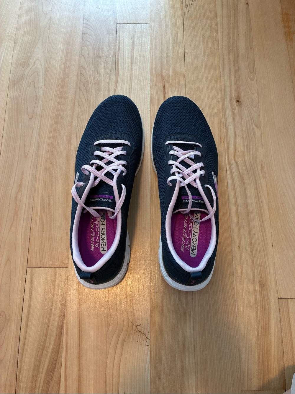 Skechers Navy and Light Pink Athletic Sneakers